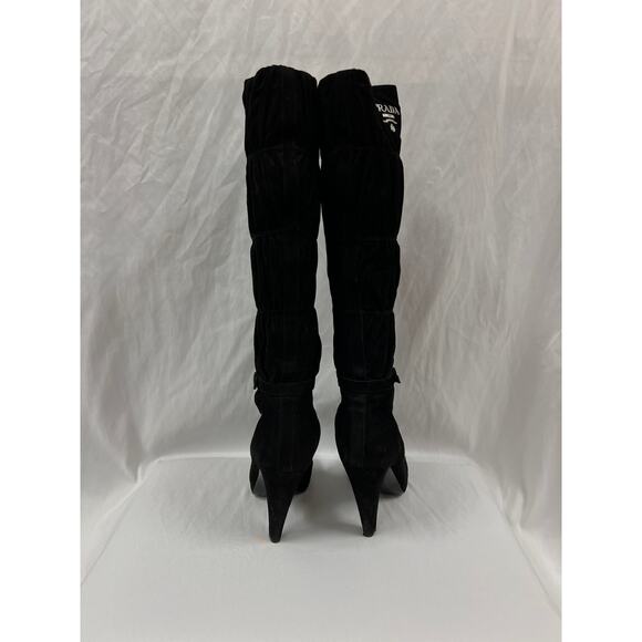 Prada Black Suede Boots size 39 - Picture 5 of 9